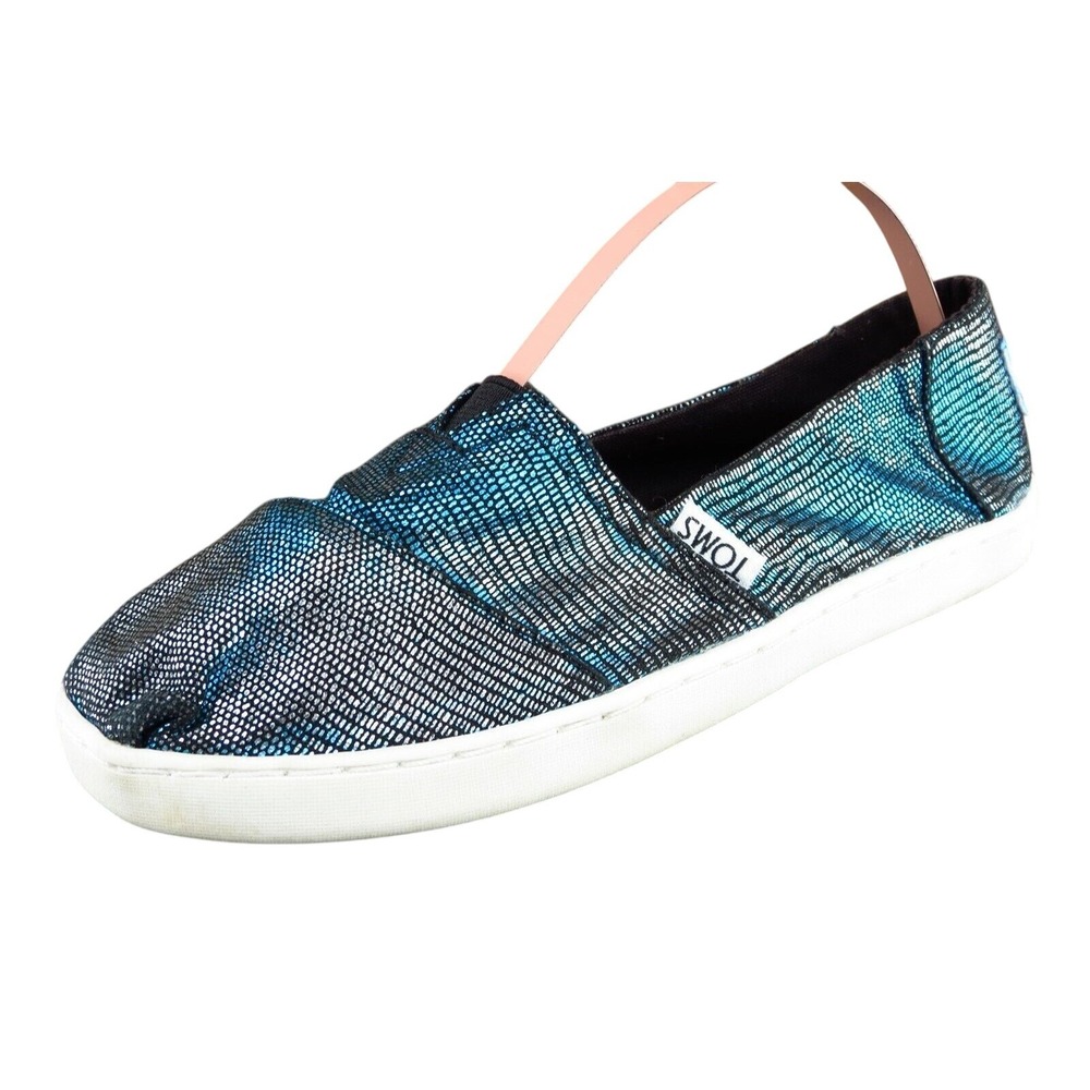 Toms Youth‎ Girls Shoes Size 2.5 M Black Flat Fabric
